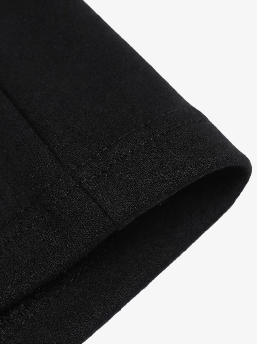 Suede-Touch Embroidered Sport Color-Block T-Shirt 