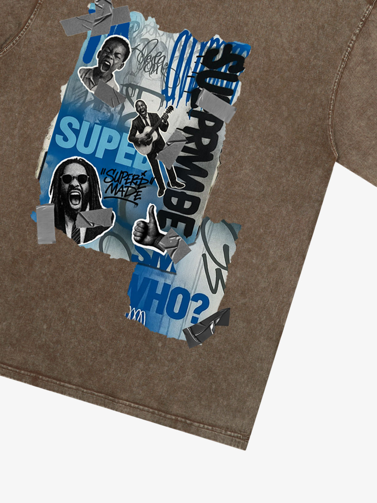 Supermade Trendy Retro Hip-Hop Character T-Shirt 