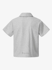 Shawl Collar Button Detail T-Shirt