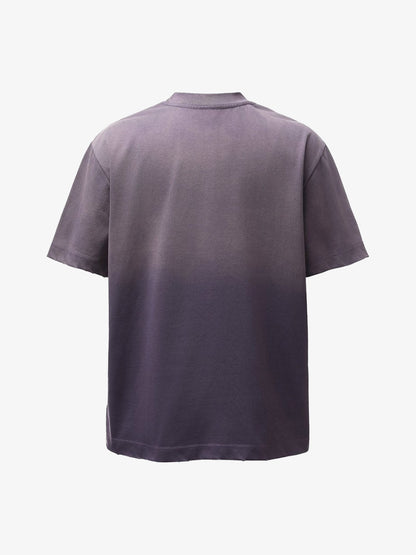 Distressed Appliqué Mud-Wash T-Shirt 