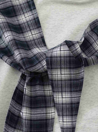 Plaid Patchwork Sweatshirt
