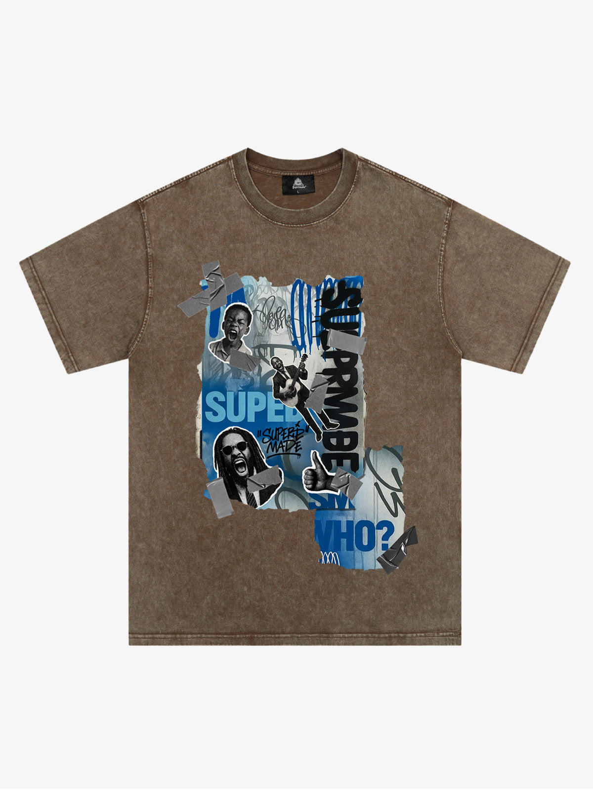 Supermade Trendy Retro Hip-Hop Character T-Shirt 