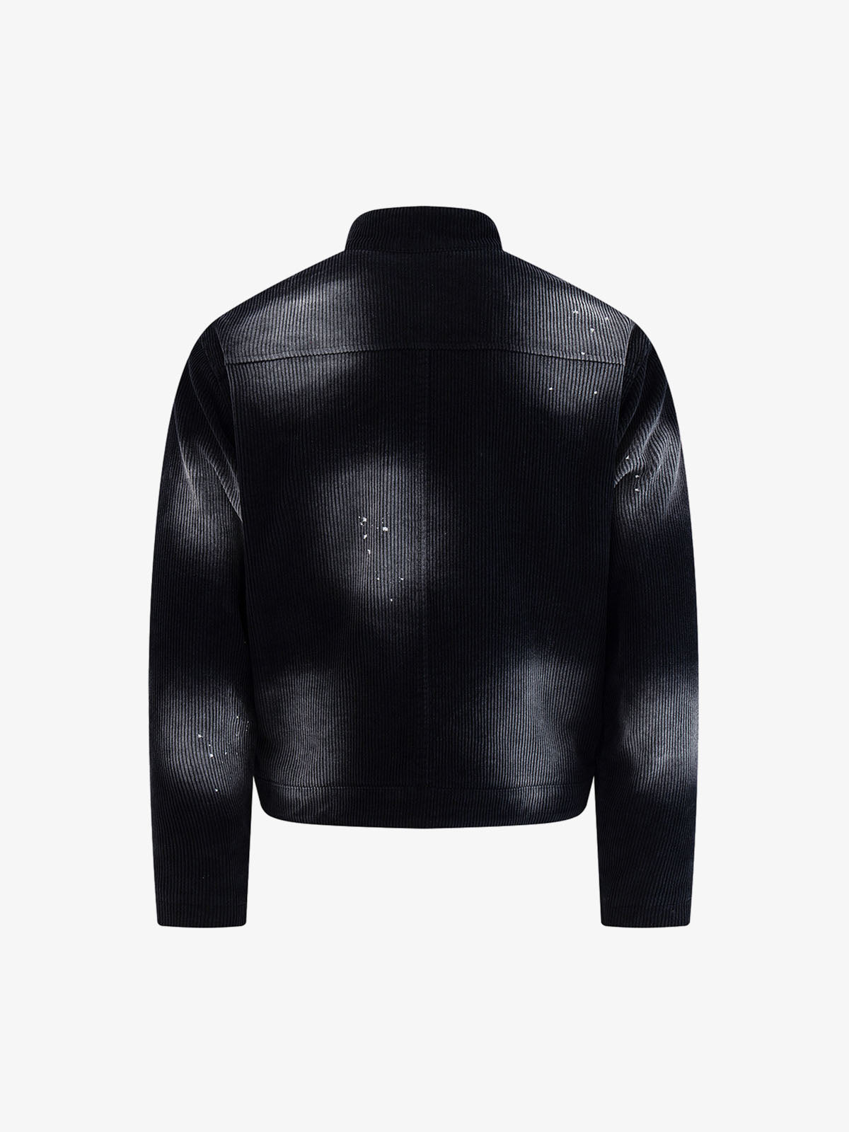 Washed Distressed Corduroy Cropped Jacket