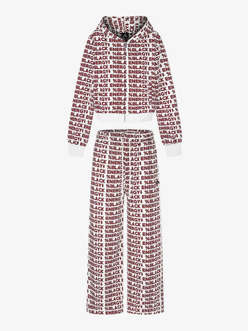 All-Over Letter Graphic Two-Piece Set