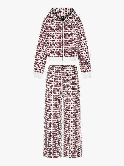 All-Over Letter Graphic Two-Piece Set
