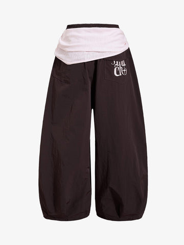 Strapped Detachable Curved Pants