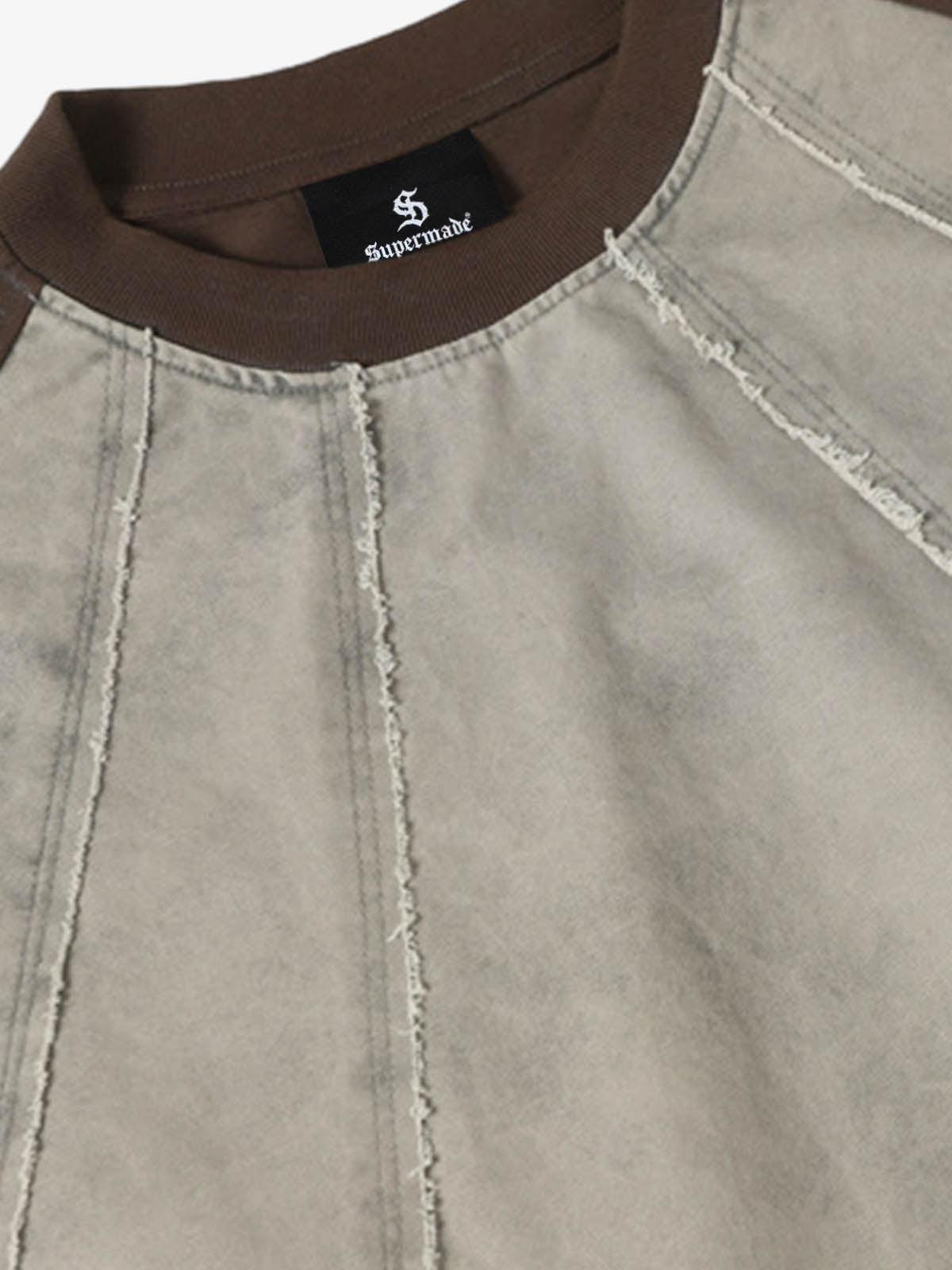 Vintage Washed Raw Seam Raglan T-Shirt 