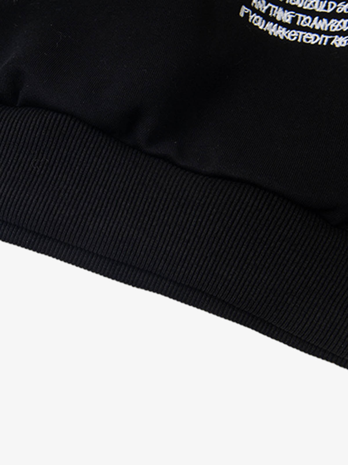 Retro Chenille Lettering Fleece Hoodie 