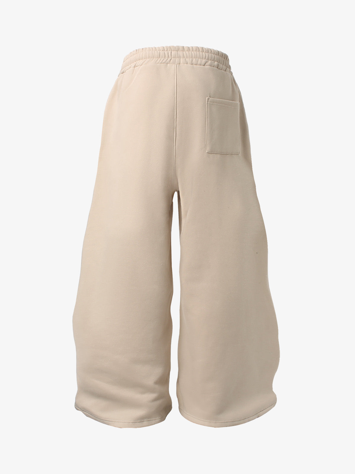 Retro Contrast Letter Print Fleece Wide-Leg Sweatpants 