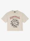 Graphic Distressed Cropped Tee