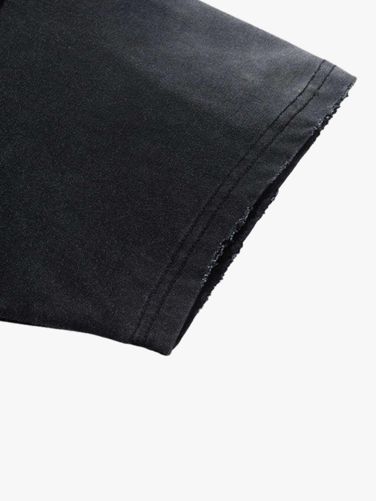 Cotton Oversized Graphic T-Shirt with Punk Rock Print and Vintage Wash Effect 