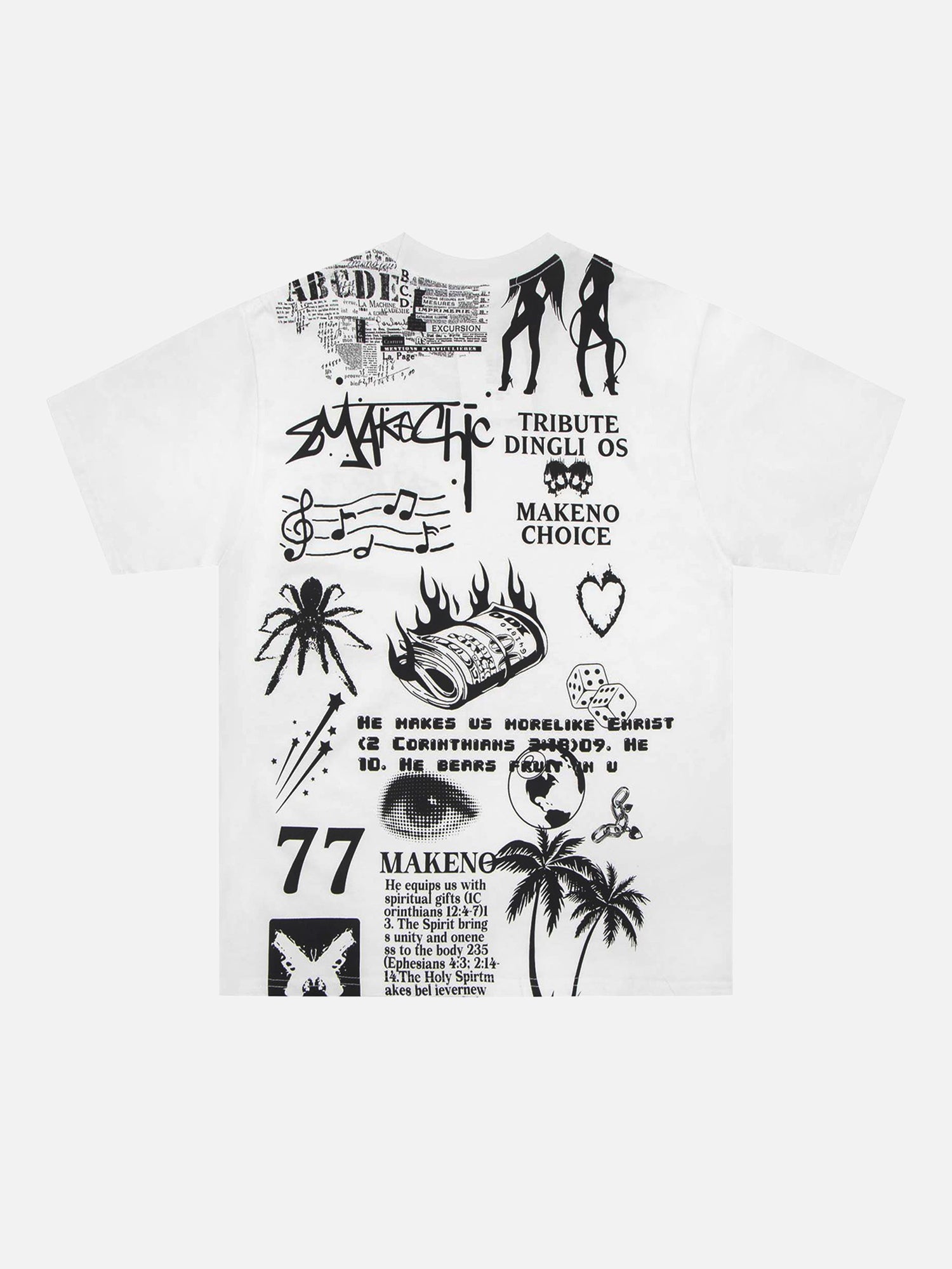 Thesupermade High Street American Creative And Fun Letter Print T-shirt