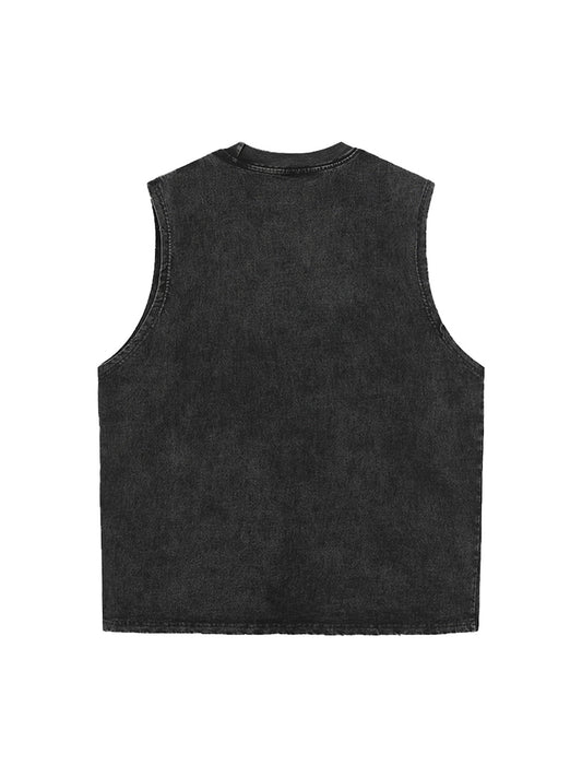 Original Street Statue Of Liberty Print Vest 