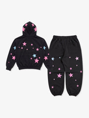 Star Foam Graphic Color Block Sweat Set