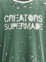 T-shirt à manches longues effet usé deux pièces