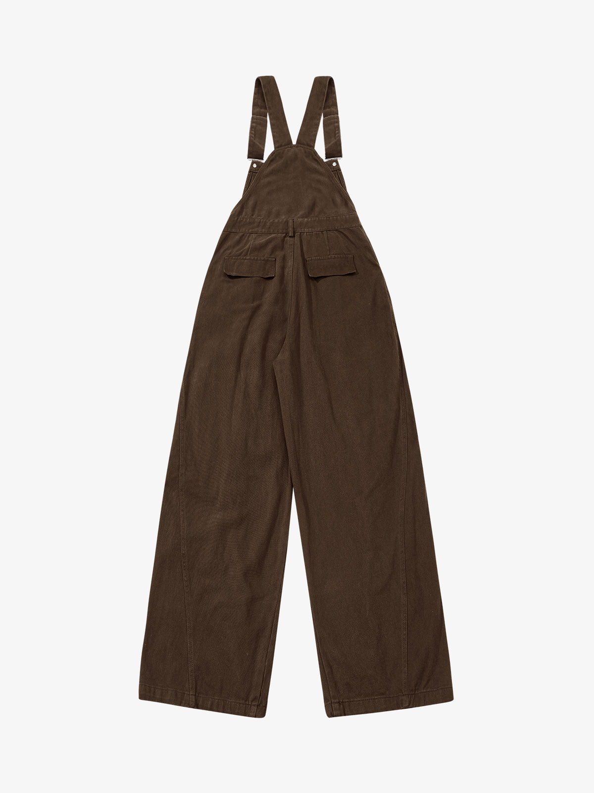 Pleated Knee Cargo Denim Overalls 