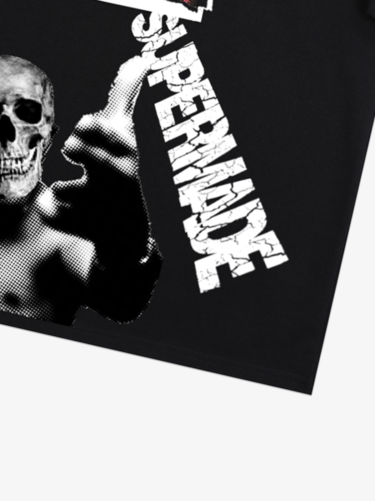 Distressed Sleeveless Crop Top with Barbed Wire Graphic Design 