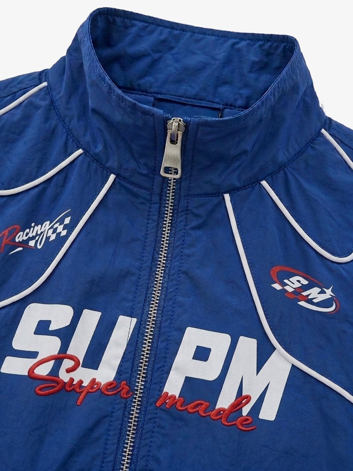 Retro Track Panel Zip-Up Jacket & Wide-Leg Track Pants Set