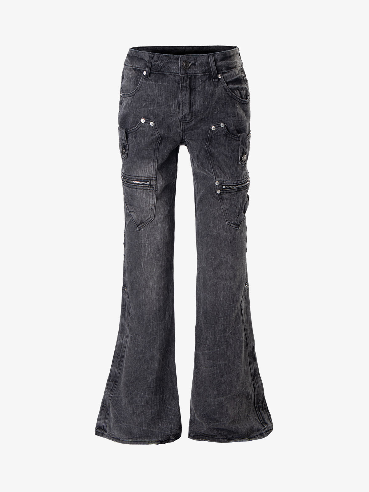 Stud Low-Rise Bootcut Jeans