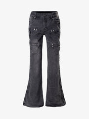 Stud Low-Rise Bootcut Jeans