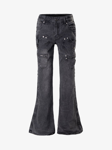 Stud Low-Rise Bootcut Jeans