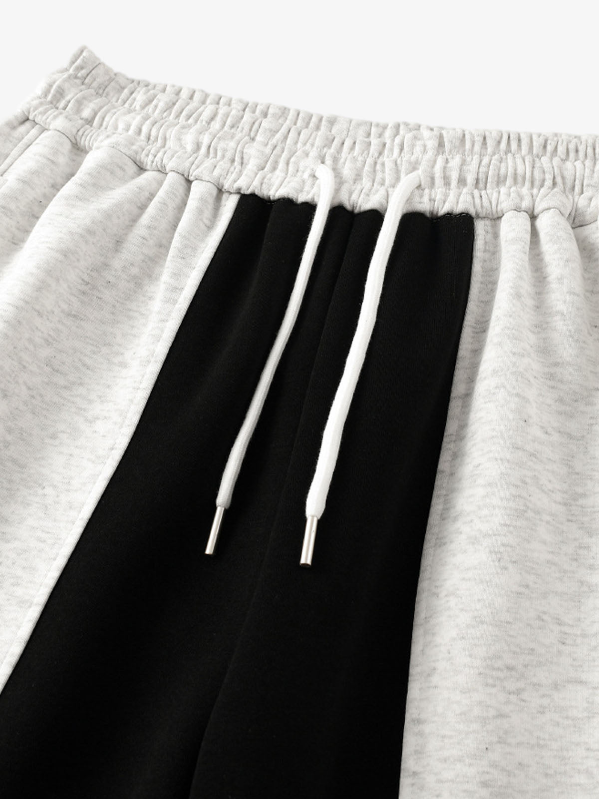 Retro Functional Contrast Panel Wide Leg Drape Pants 