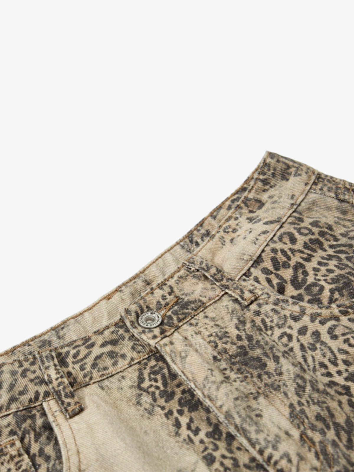 Leopard Distressed Scimitar Jeans