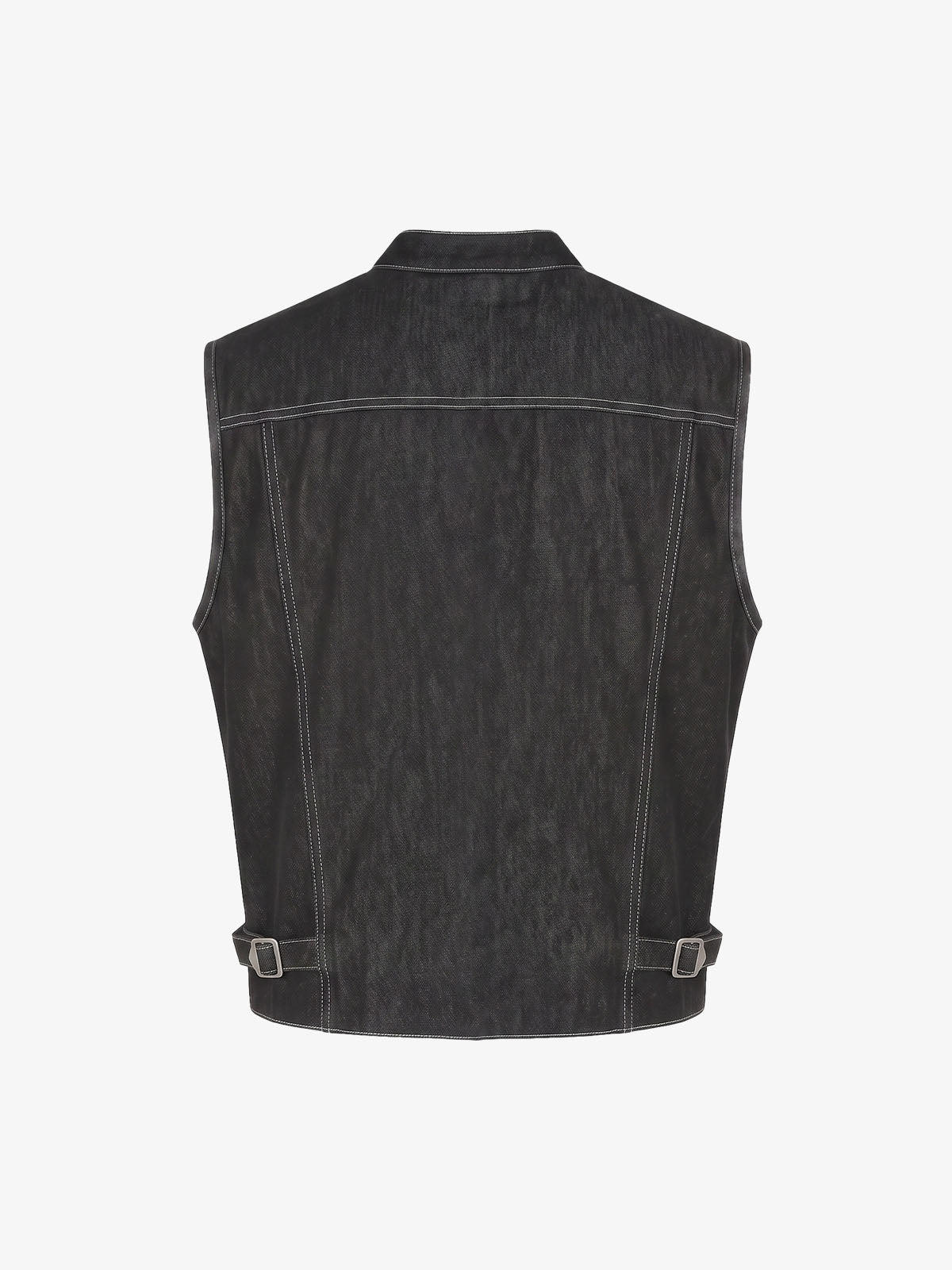 Deconstructed Embroidered Vest & Cropped Jeans Set
