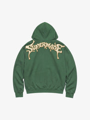 Skeleton Terry Embroidered Graphic Zip Hoodie