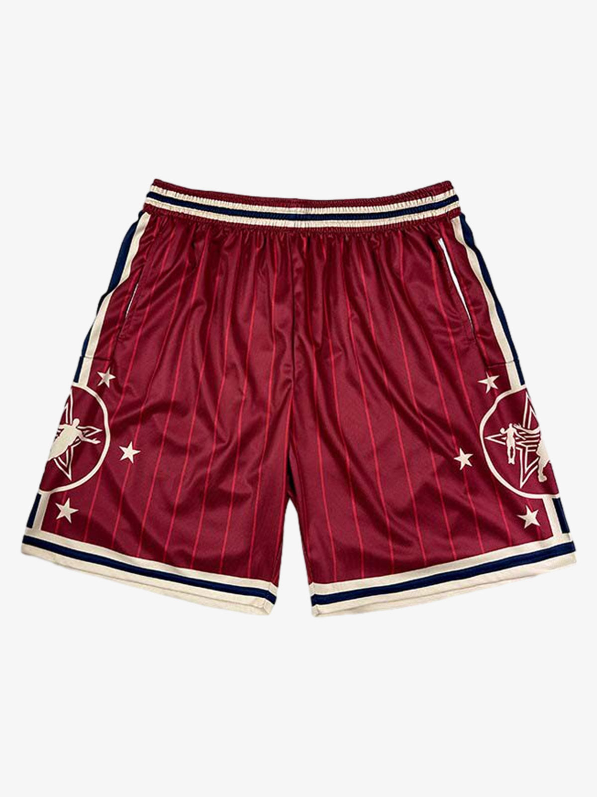 Star Crest Striped Soccer Shorts 