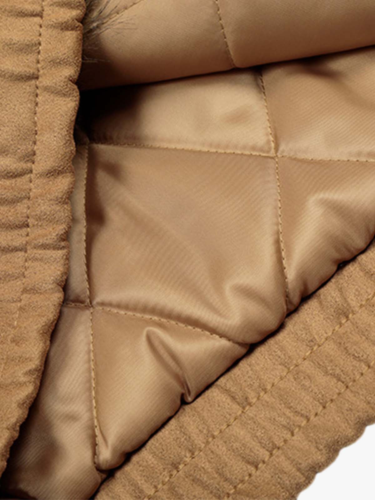 Vintage Distressed Deconstructed Faux Fur Collar Jacket 