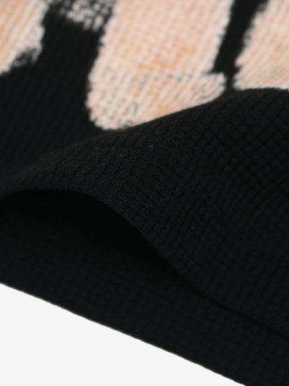 Cotton Oversized T-Shirt with Cat Graphic Print and Text Design 