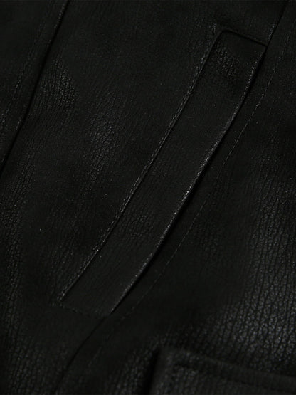 Stylish Black Bomber Jacket with Faux Fur Collar for Winter and Fall 