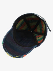 Vintage Washed Distressed Denim Baseball Cap 