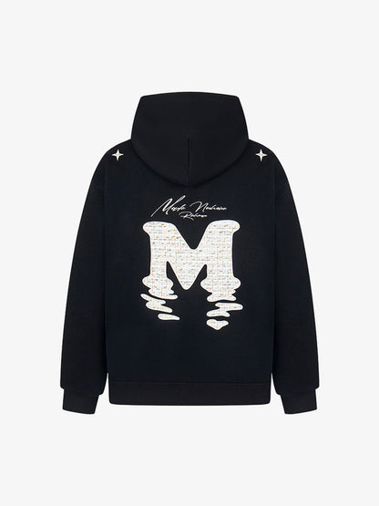 Stylish Hooded Sweatshirt with Embellished Lettering for Men and Women - Perfect for Casual Wear 