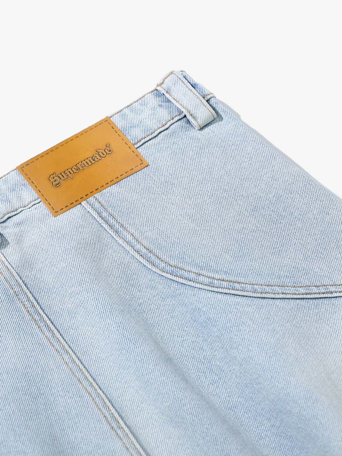 Wide-Leg Denim Trousers with Distressed Details for Everyday Style 