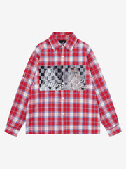 Floral Letter Embroidered Long Sleeve Shirt