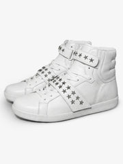 Star Studded Metal High-Top Sneakers