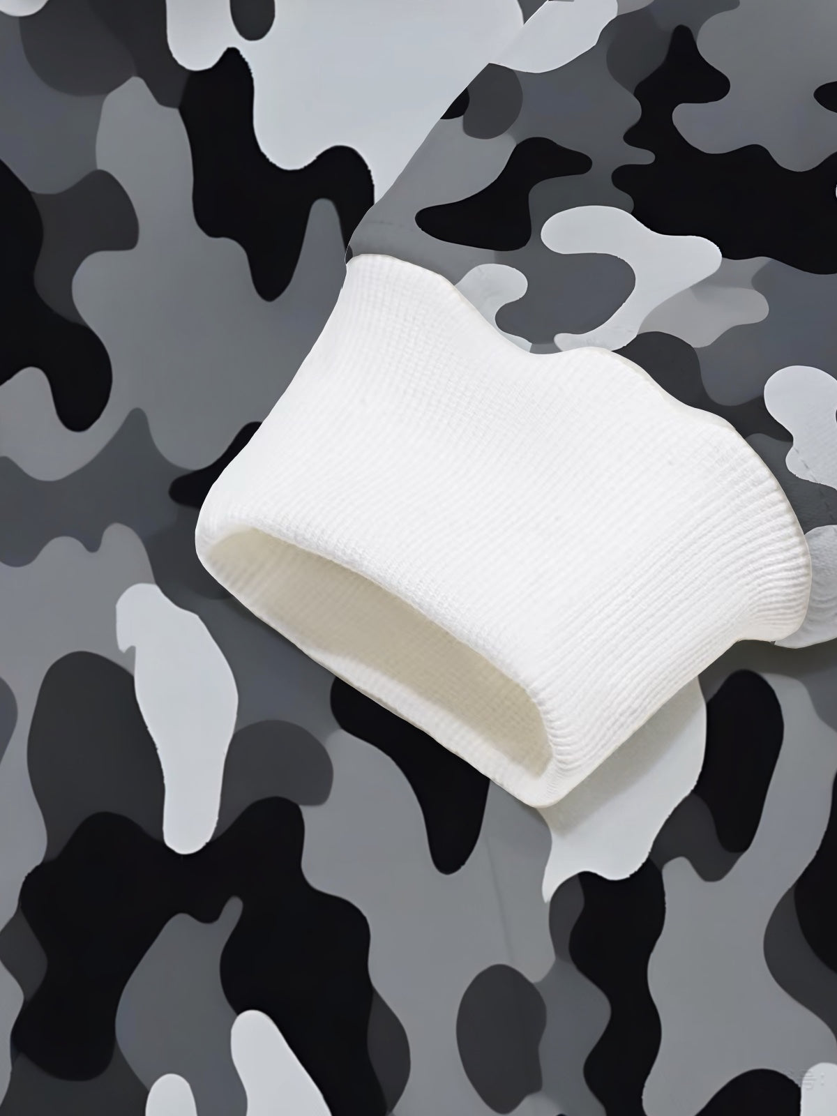 Camouflage Print Contrast Hoodie 