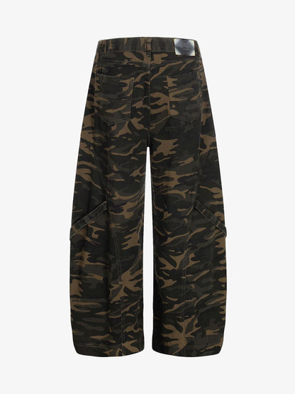 Street Camo Multi-Pocket Cargo Baggy Pants 