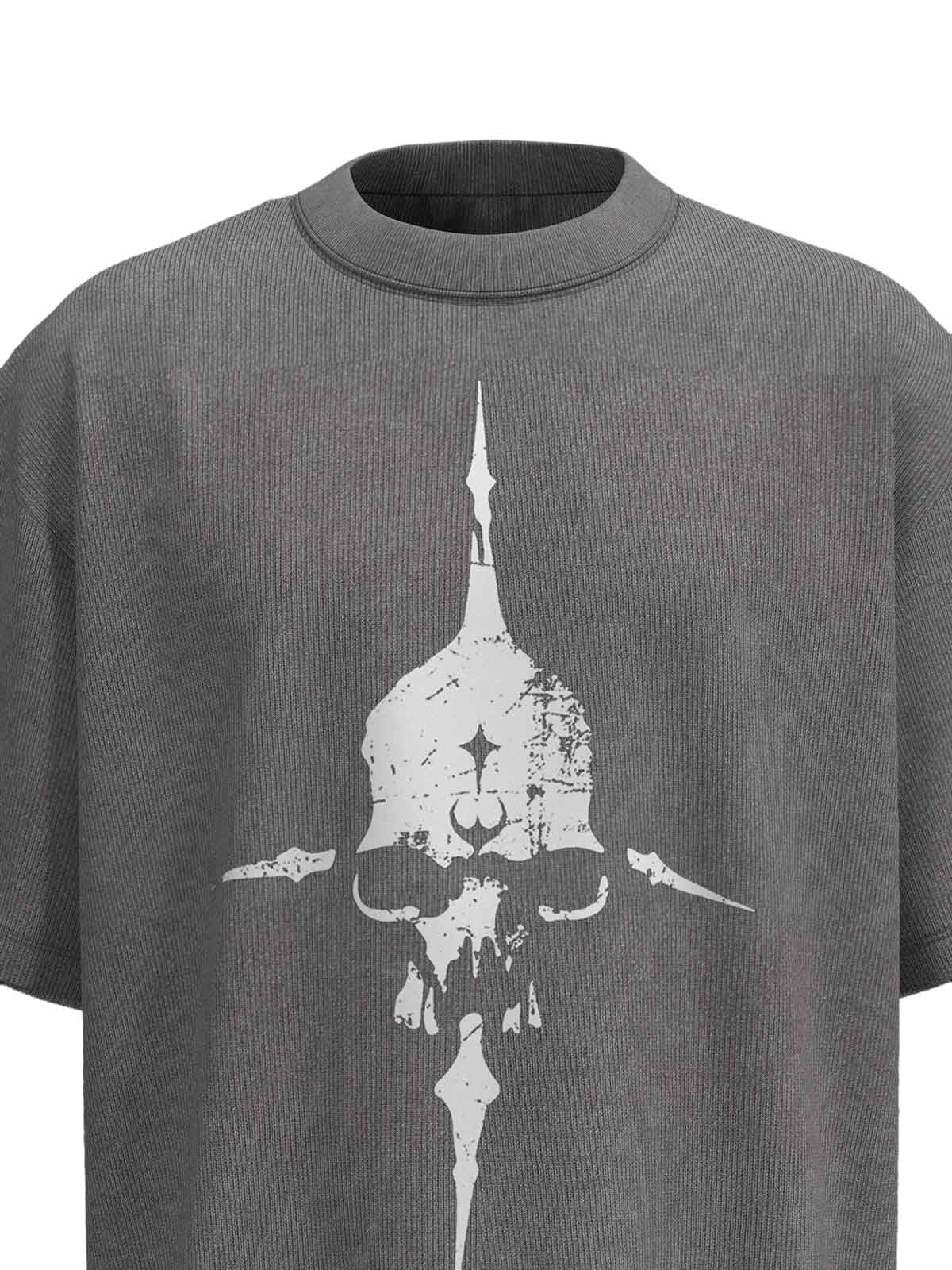 Distressed Skull Cross Graphic T-Shirt 