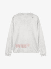 Devil Graphic Rhinestone Distressed Color Block Long Sleeve Top