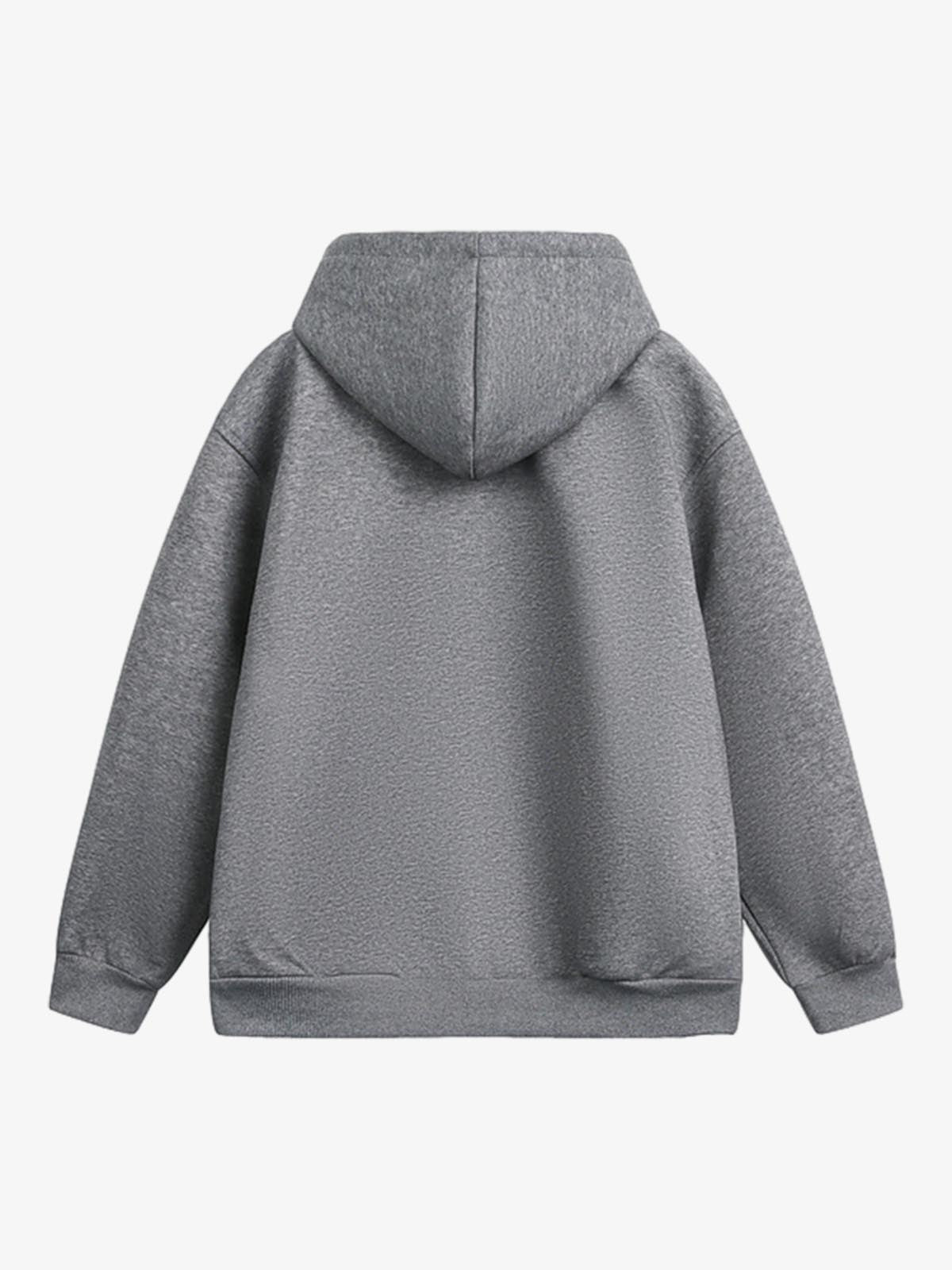 Deconstructed Loose-leaf Hooded Sweatshirt 