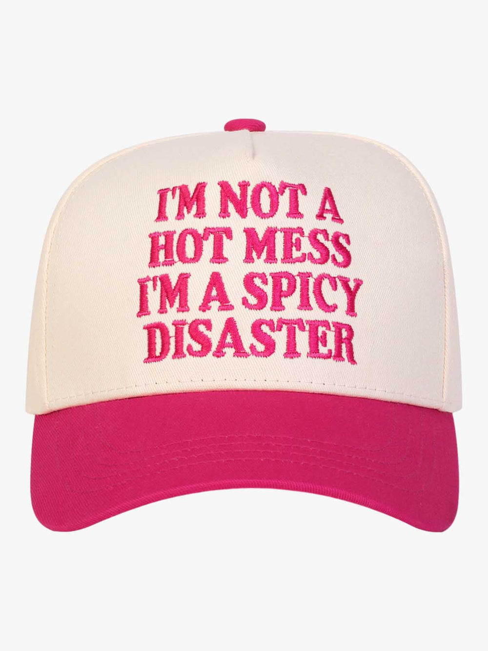 CottFunny Slogan Embroidered Contrast Baseball Cap 