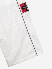Color Block Embroidered Foldover-Waist Drawstring Track Pants