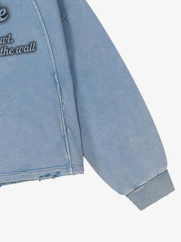 Skull Nursery Rhyme Graphic Washed Sweatshirt