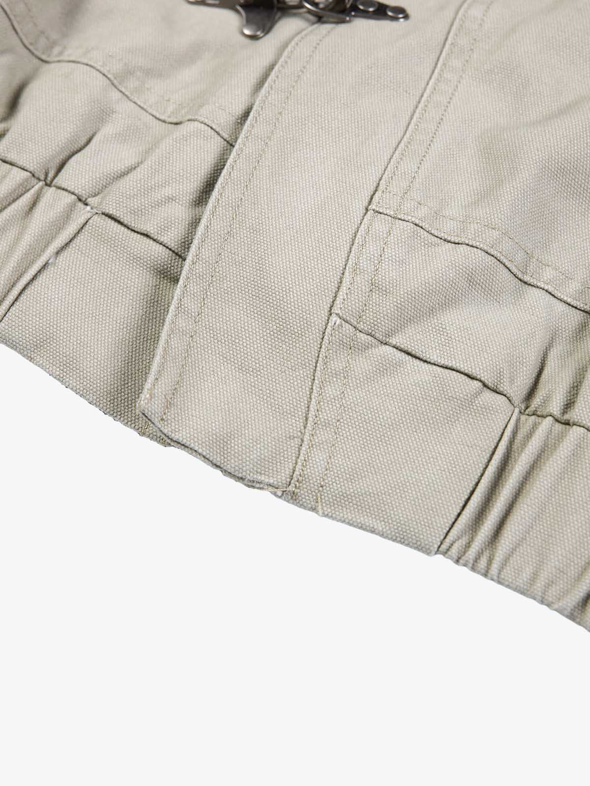 Asymmetrical Zip Metal Buckle Bomber Jacket