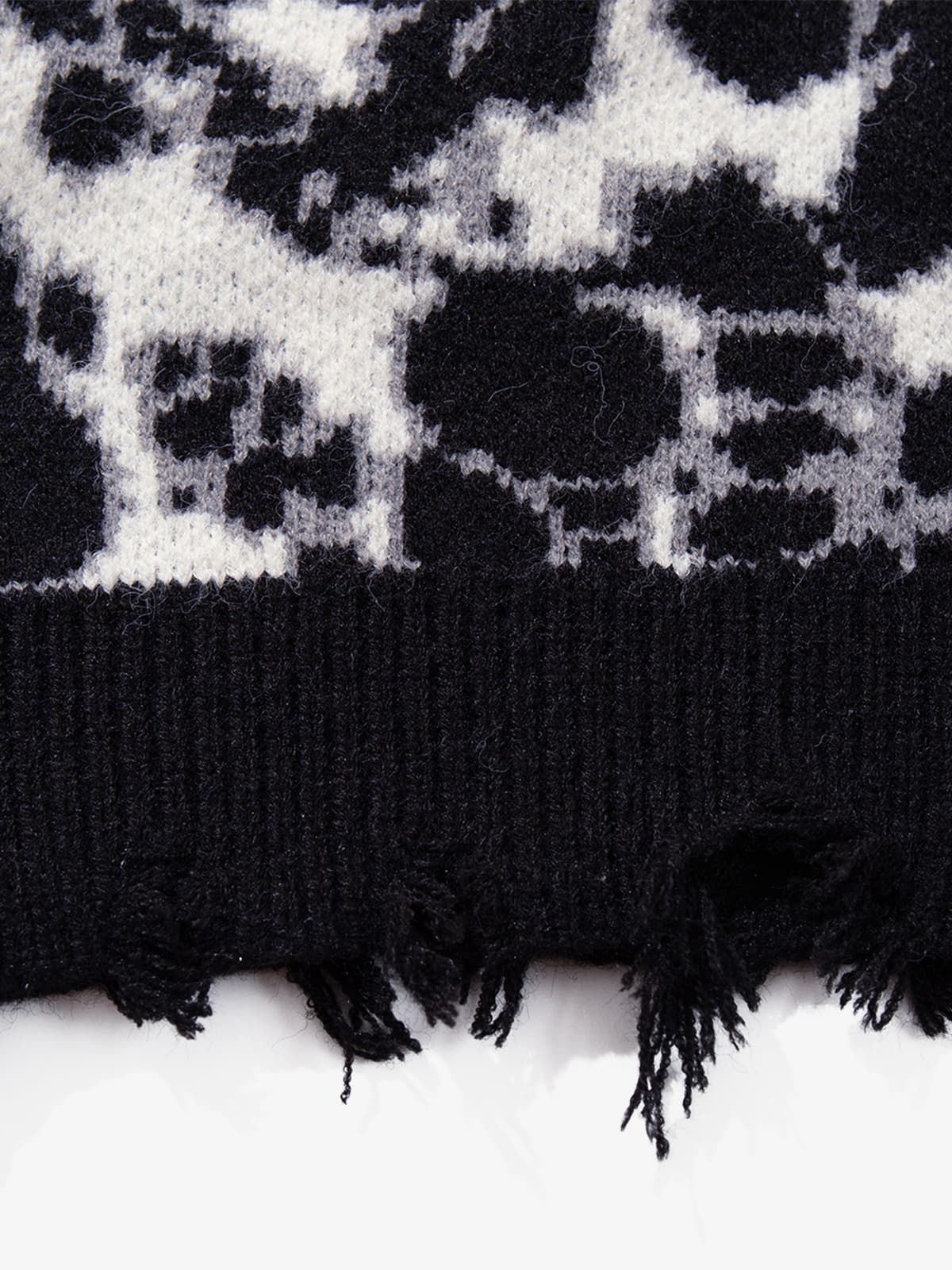 Skull Pattern Knit Sweater for Casual and Fashionable Looks 