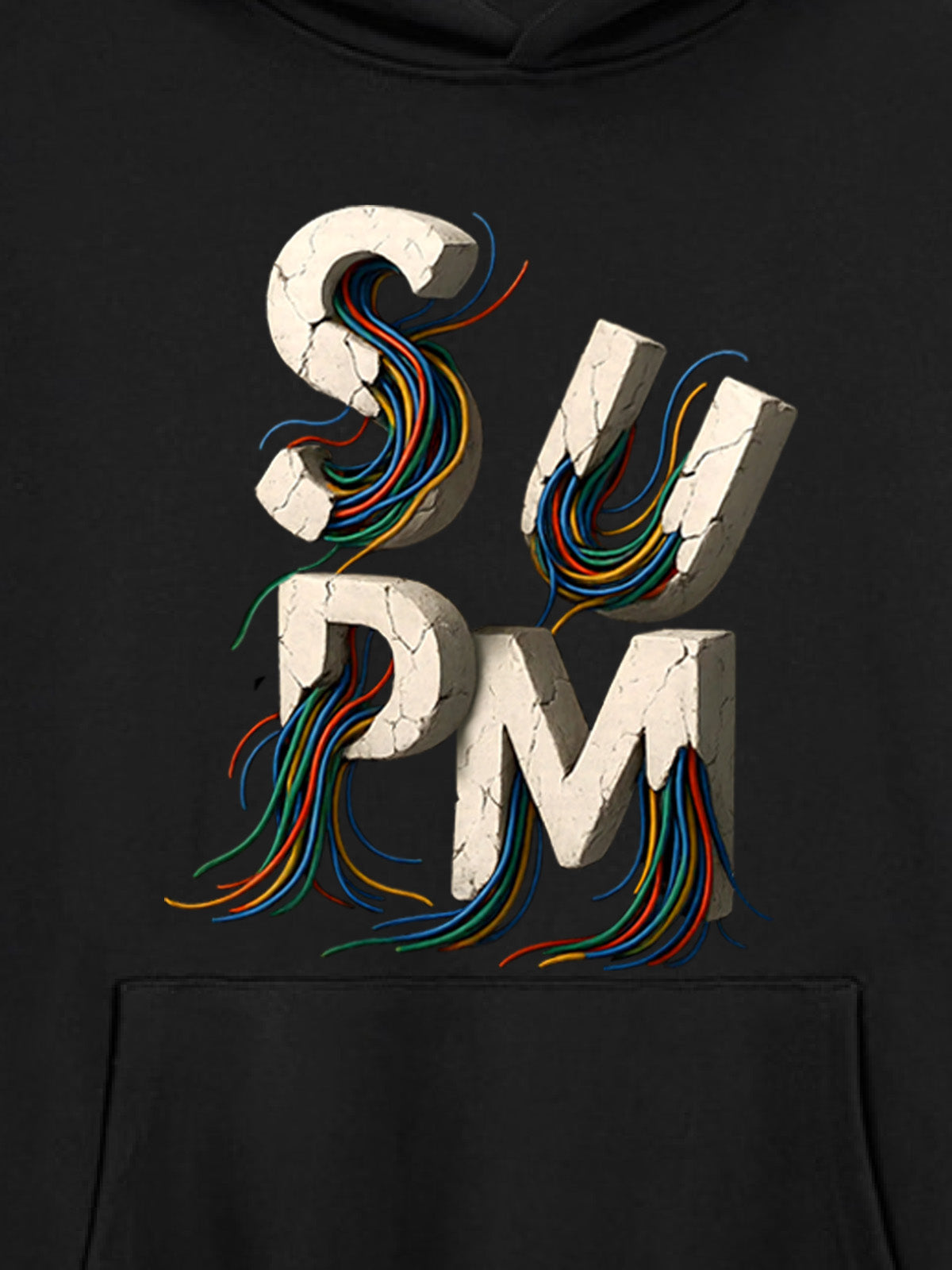 Street Gravel Wire Font Hoodie 