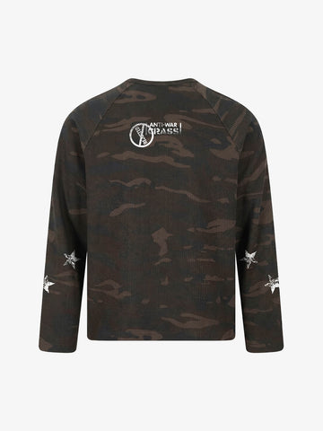 Cross Star Camo Waffle Raglan Long Sleeve Tee